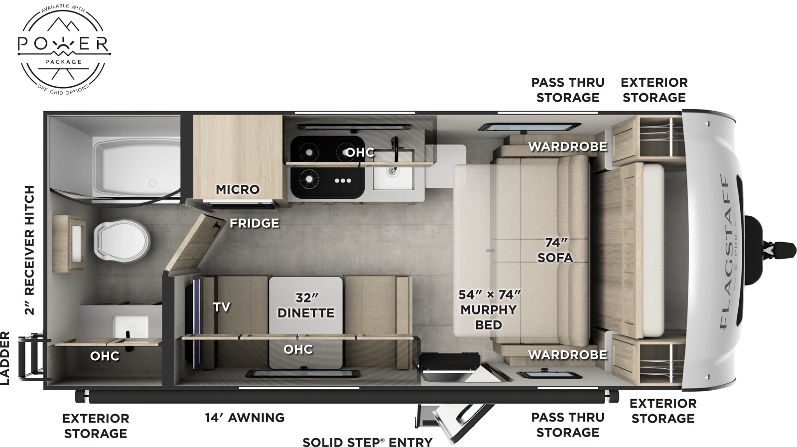 Flagstaff E Pro E19FD Floorplan